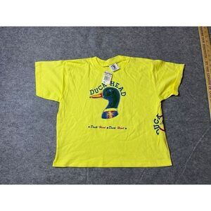 Vintage Duck Head Shirt Youth Extra Large Yellow Double Sided NEW NWT